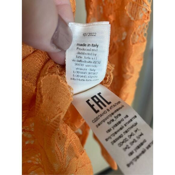 Forte Forte NWT Alen + On Lace in Tangerine Size 1 IT/ 4 US - Picture 8 of 11